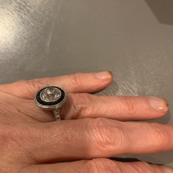 Art Deco 2 ct  old European Cz ring - Picture 7 of 7